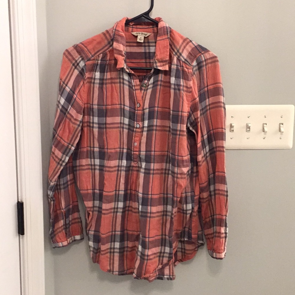 Lucky Brand S plaid shirt 100% cotton
